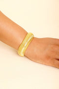 Spiral sterling silver gold polish Bracelet