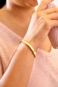 Stylish Rectangular Gold Polish 925 Sterling Silver Bracelet