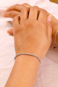 Polished Silver Ball Beaded Bracelet in 925 Sterling Silver