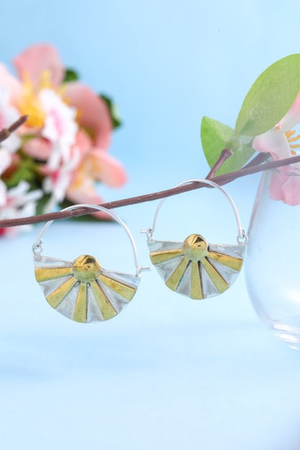 sterling Silver antique hoops