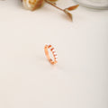 Pearl Accent Rose Gold Open Ring
